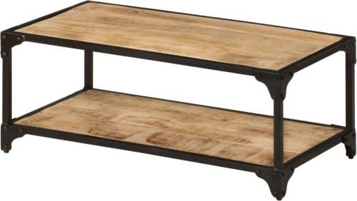 VidaXL Salontafel 90x45x35 cm massief ruw mangohout