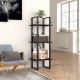 VidaXL Boekenkast met 3 schappen 40x30x105 cm spaanplaat zwart