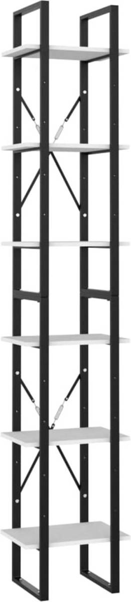 VidaXL Boekenkast met 6 schappen 40x30x210 cm spaanplaat wit