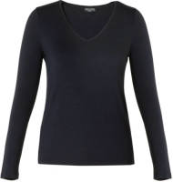 Base Level Curvy by Yesta basic longsleeve Alize donkerblauw