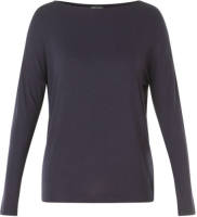 Base Level Curvy by Yesta basic longsleeve Adele donkerblauw