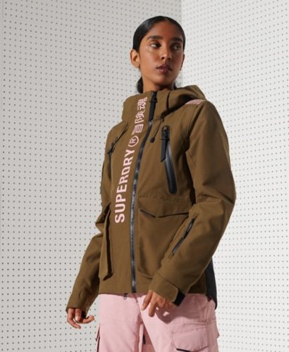 Superdry Sport ski-jack olijfgroen