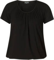 Base Level by Yest basic T-shirt Yona met plooien zwart