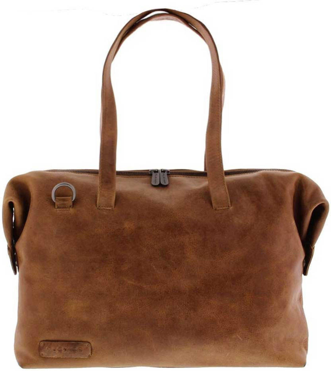 Plevier 15.6 inch leren laptoptas Pure Caithness cognac
