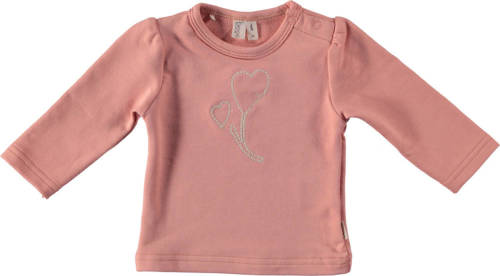 B.E.S.S baby longsleeve met printopdruk roze