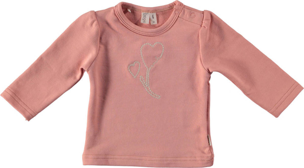 B.E.S.S baby longsleeve met printopdruk roze