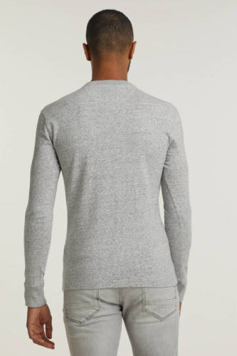 Superdry gemêleerde longsleeve zuc-athletic grey marl