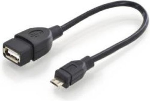 Assmann Digitus 0.2m, USB2.0 micro-B/USB2.0-A 0.2m Micro-USB B USB A Zwart