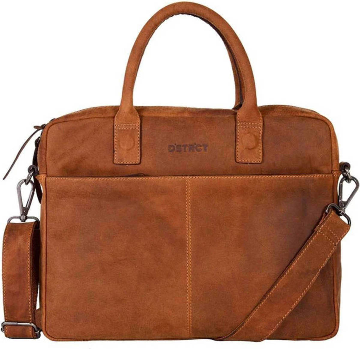 DSTRCT 14 inch laptoptas Wall Street cognac