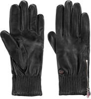 Barts leren handschoenen Bailee zwart