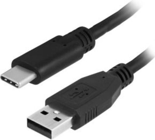 Ewent EW9649 1m USB C USB A Mannelijk Mannelijk Zwart USB-kabel