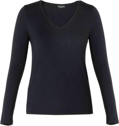 Base Level by Yest basic longsleeve Yare donkerblauw