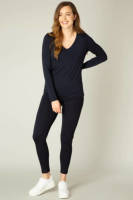 Base Level by Yest basic longsleeve Yare donkerblauw