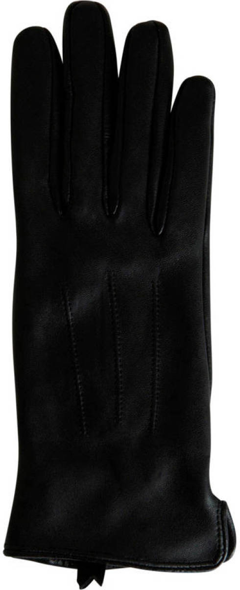 PIECES leren handschoenen PCNELLIE zwart