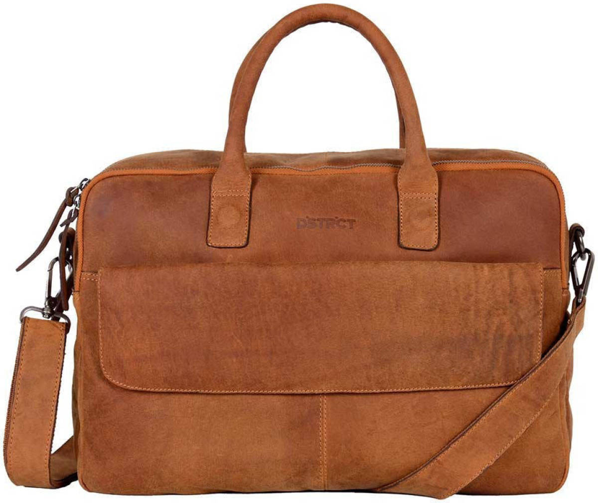 DSTRCT 16 inch laptoptas Wall Street cognac