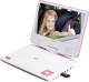 Lenco Draagbare 9' DVD speler met beugel en hoofdtelefoon - Roze