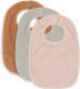 Jollein slab badstof - set van 3 pale pink/nougat/caramel