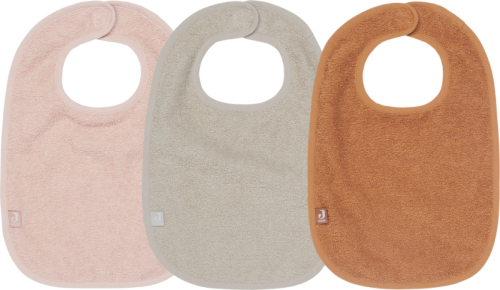 Jollein slab badstof - set van 3 pale pink/nougat/caramel