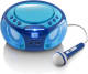 Lenco SCD-650BU Draagbare FM Radio CD/MP3/USB microfoon en licht effecten - Blauw