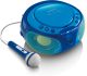 Lenco SCD-650BU Draagbare FM Radio CD/MP3/USB microfoon en licht effecten - Blauw