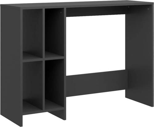 VidaXL Bureau 102,5x35x75 cm spaanplaat grijs