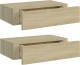 VidaXL viaXL Wandschappen 2 st met lade 40x23,5x10 cm MDF eikenkleurig