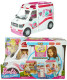 Barbie poppenhuis 2 in 1 ambulance meisjes 46 cm wit/roze