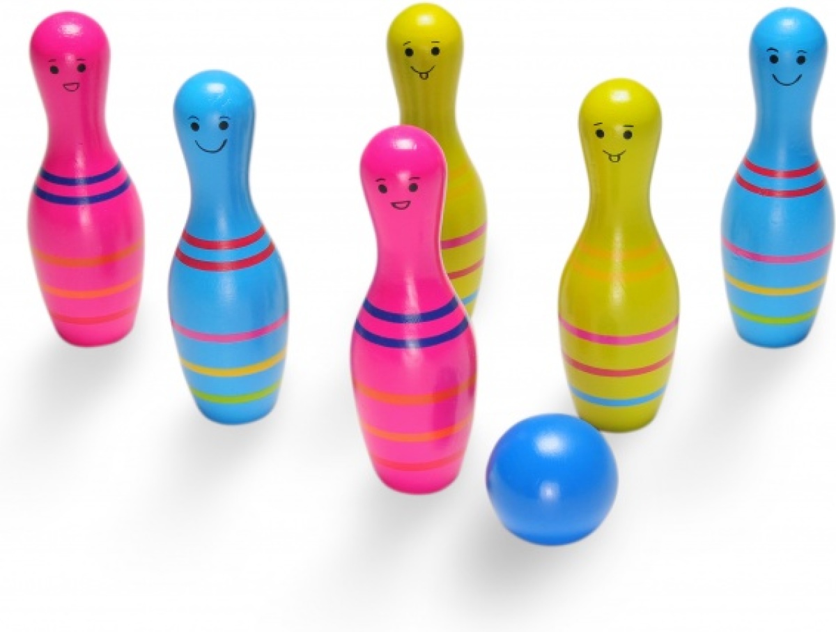 BS Toys kegelspel Jr 7 delig multicolor