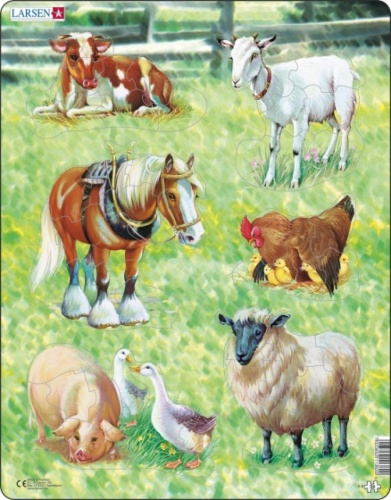 Larsen legpuzzel Maxi Kinderboerderij junior karton 34 stukjes