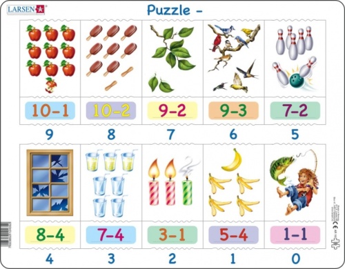 Larsen legpuzzel Maxi Leren rekenen 20 stukjes