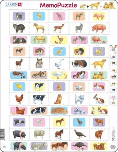 Larsen legpuzzel Maxi Ouder en babydieren junior 40 stukjes