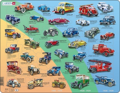 Larsen legpuzzel Maxi Historie Auto's junior 42 stukjes