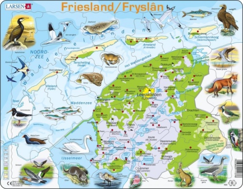 Larsen legpuzzel Maxi Friesland junior karton 64 stukjes