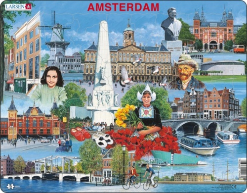 Larsen legpuzzel Maxi Amsterdamse trekpleisters 70 stukjes