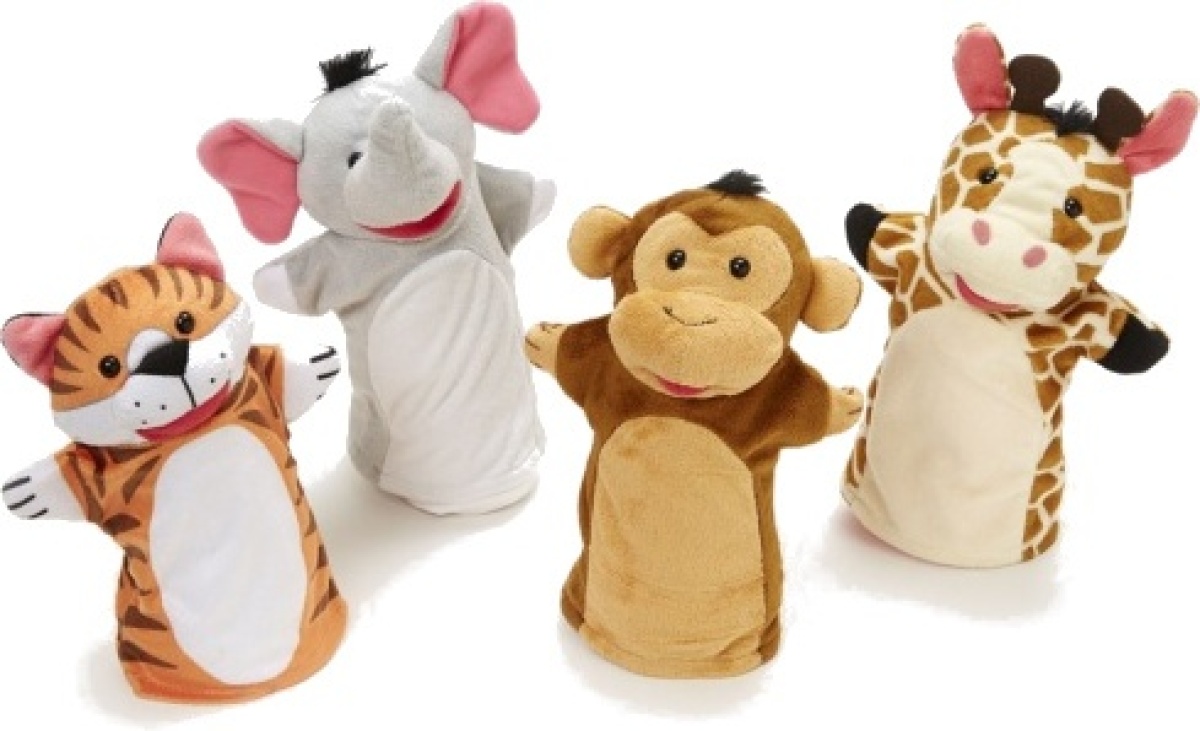 Melissa & Doug handpoppen zoo friends 4 dieren