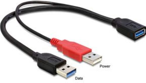 Haiqoe USB Data/Power Kabel USB3.0 A Fem - 2x USB A Male