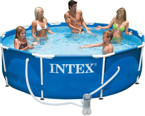 Intex opzetzwembad met pomp 28212GN 366 x 76 cm blauw