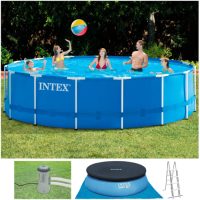 Intex opzetzwembad met pomp 28242GN 457 x 122 cm blauw