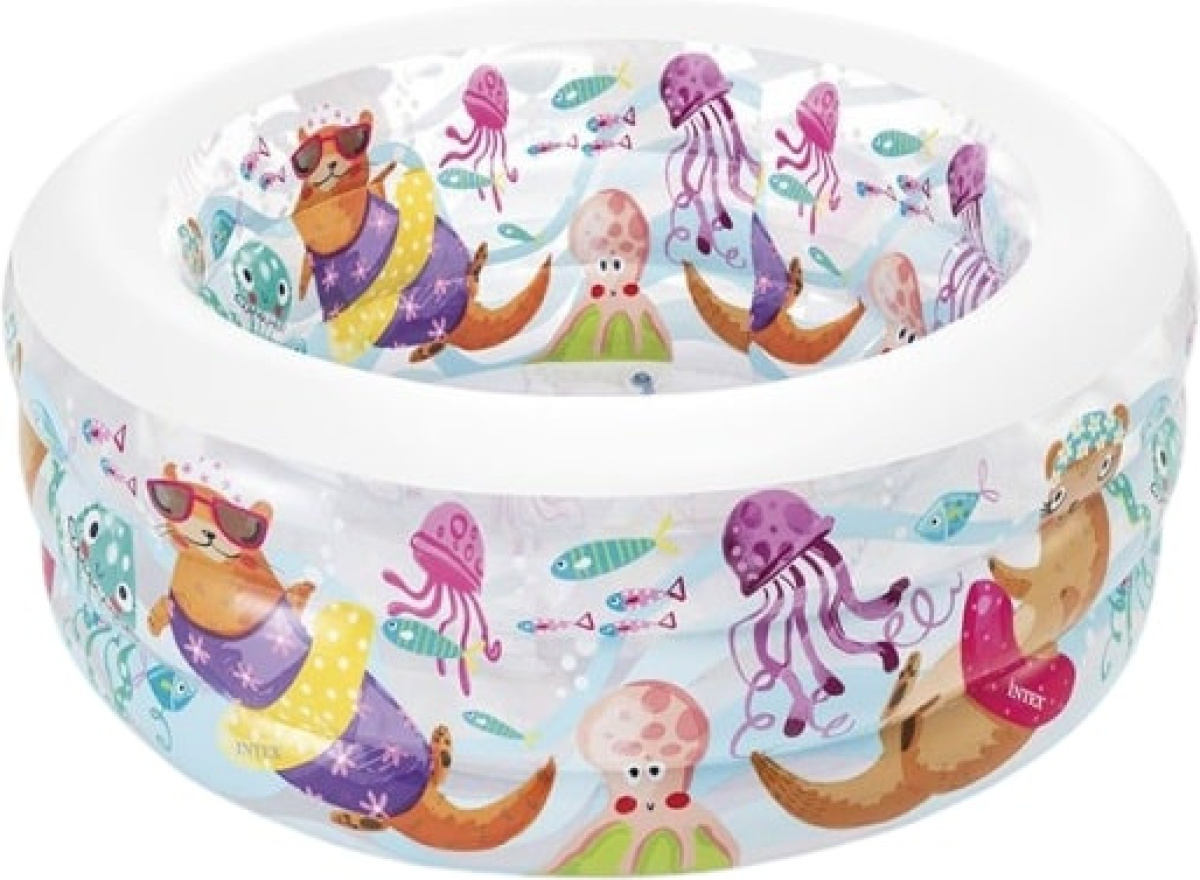 Intex opblaaszwembad aquarium 58480NP 152 x 56 cm transparant