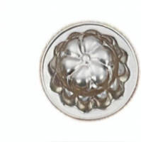 Glückskäfer bloemetje bakvorm 10 x 4 cm blank staal