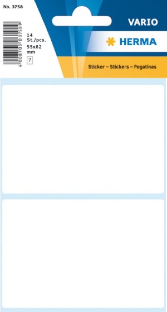 Haza Original etiketten wit 55 x 82 mm 14 stuks