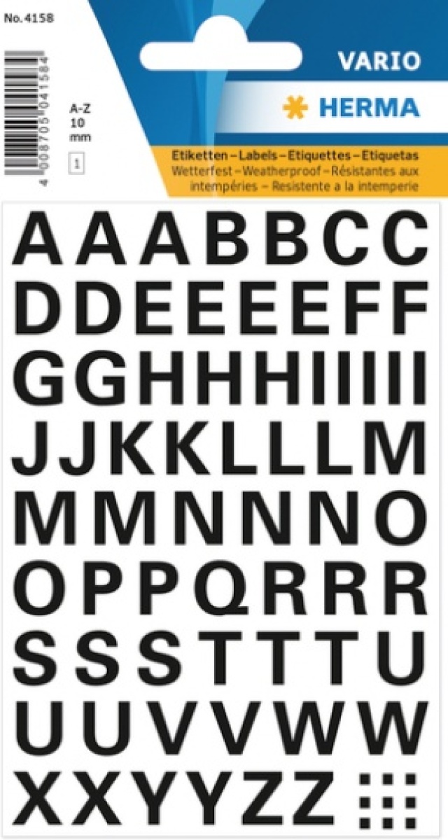 Haza Original etiketten letters A Z 10 mm 1 vel