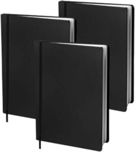 Dresz boekenkaft elastisch A4 textiel/elastaan zwart 3 stuks