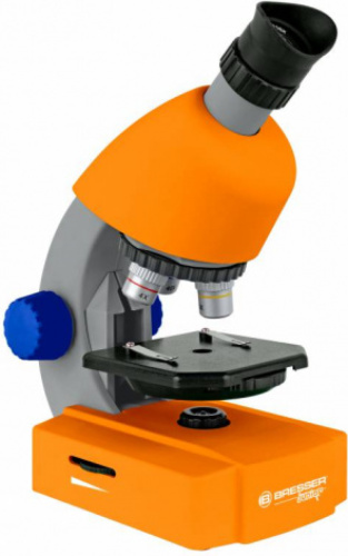 Bresser microscoop junior 22 cm staal oranje 5 delig