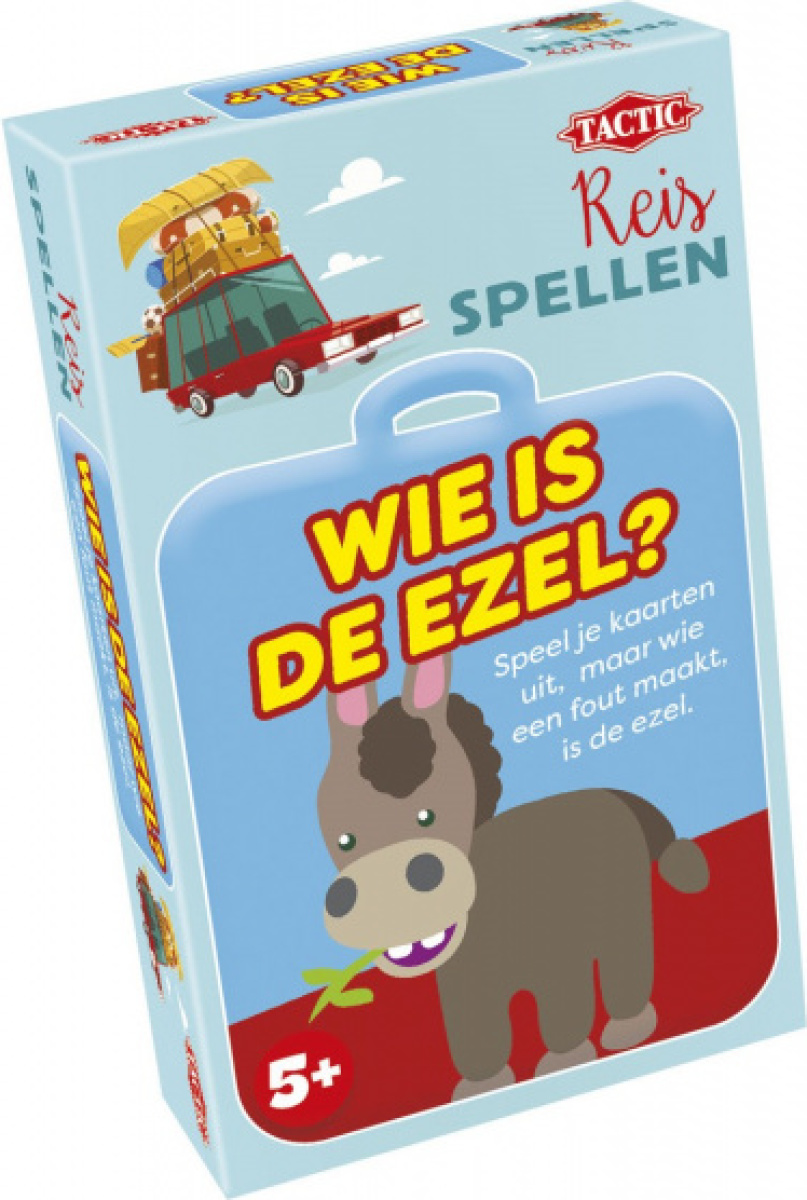 Tactic reisspel Wie Is De Ezel? junior 18 cm karton 101 delig