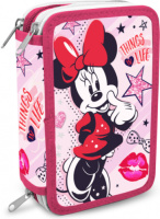 Disney etui Minnie Mouse meisjes roze/rood 40 delig