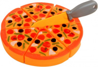 Jonotoys speelset pizza 16 cm rood/oranje 7 delig