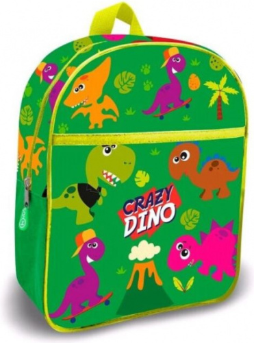 Kids Licensing schooltas Crazy Dino 30 cm polyester groen