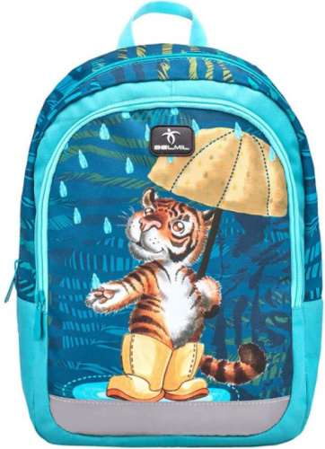 Belmil rugzak met tijger junior 12 liter polyester blauw