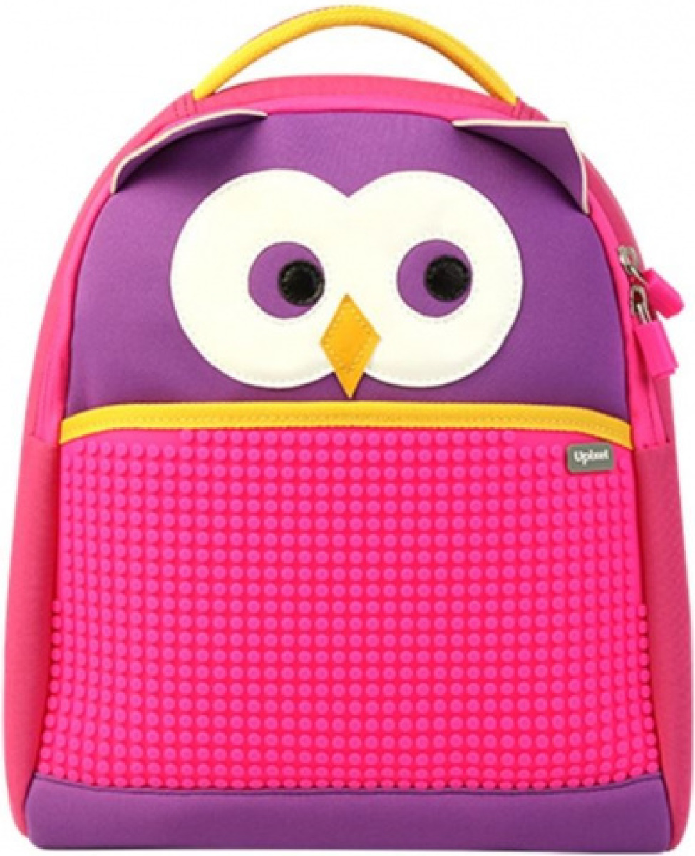 Upixel kinderrugzak The Owl meisjes 38 cm paars/fuchsia 2 delig